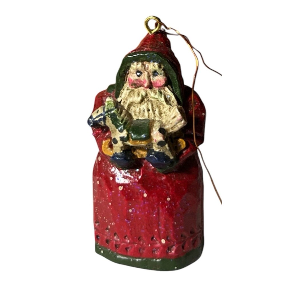 Midwest Cannon Falls Pam Schifferl Santa Claus Horse Holiday Ornament 2"